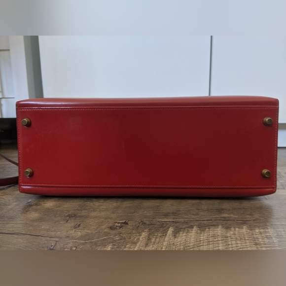 Hermes Rouge H Kelly 32, Sellier Box Leather - Picture 13 of 15